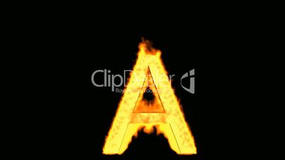 fire letter A,uppercase.