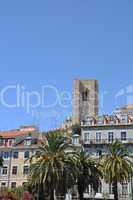 Lisbon cityscape with Se Cathedral