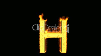 fire letter H,uppercase.