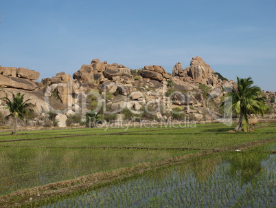 Beautiful region of Hampi, India