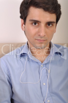 Man listening to music