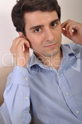 Man listening to music