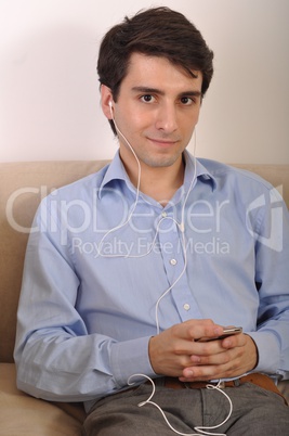 Man listening to music