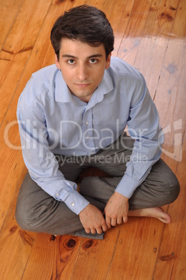 Man sitting on the floor