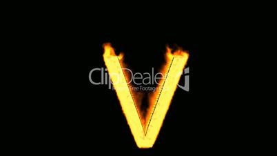 fire alphabet V.