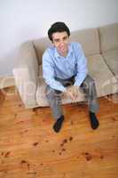 Man sitting on the couch