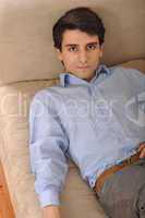 Man relaxing on the couch