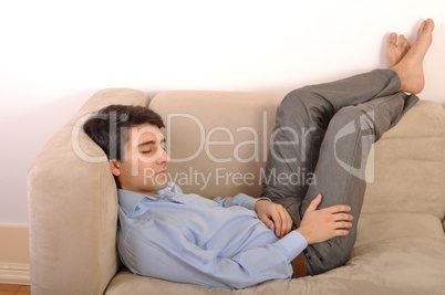 Man sleeping on the couch
