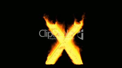 fire alphabet X.