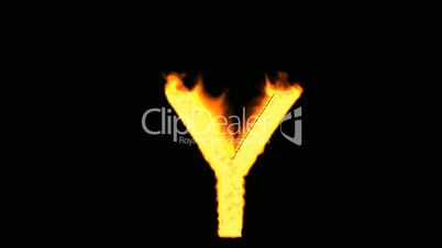 fire alphabet Y.