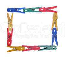 Clothes pegs frame