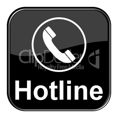 Glossy Button - Hotline