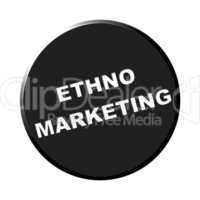 Button rund schwarz - Ethno Marketing