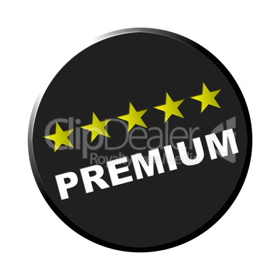 Button schwarz rund - Premium
