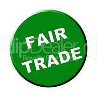 Button grün rund - Fair Trade