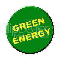 Button Grün rund - Green Energy