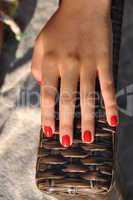 Woman hand nails