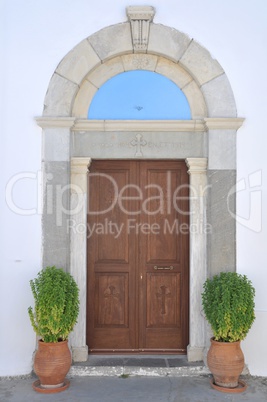 Greek church entrance