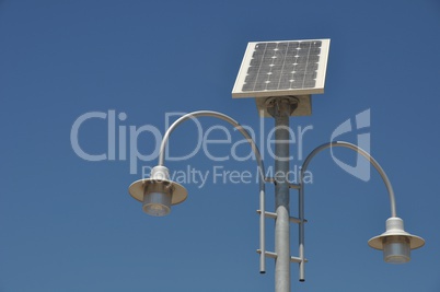 Solar powered lamp post
