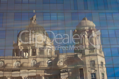 Port of Liverpool building reflected