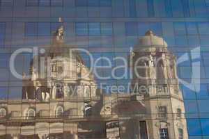 Port of Liverpool building reflected
