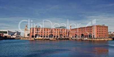 View of Albert Dock, Liverpool, UK
