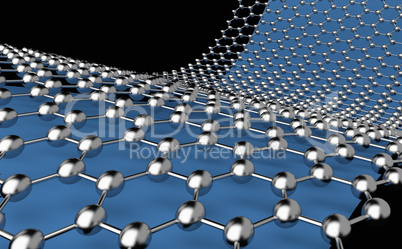 material with a layer of graphene