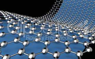 material with a layer of graphene