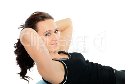 woman doing fitness exercise