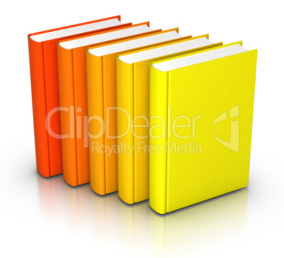Row of Colourful Books