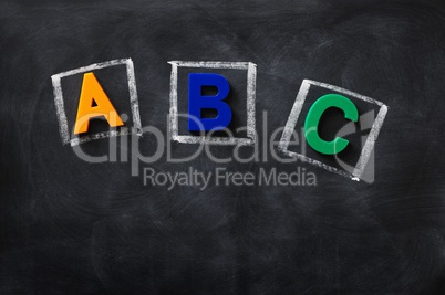 ABC on a blackboard