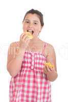 Girl eating chips