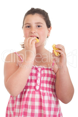 Girl eating chips