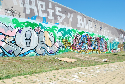 Graffiti Wall on a Urban Place
