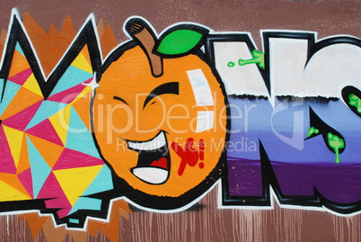 Graffiti Wall (Orange)
