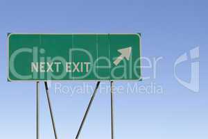 blank sign - Next Exit Road