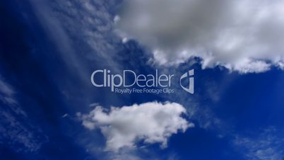 multilayer clouds in sky on day timelapse
