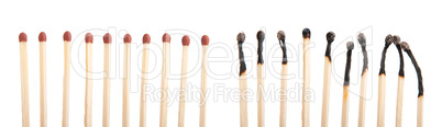 Matches and burnt matches Matches and burnt matches