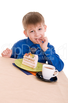 child with cake