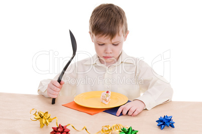 child with cake