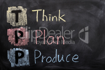 Think, plan and produce