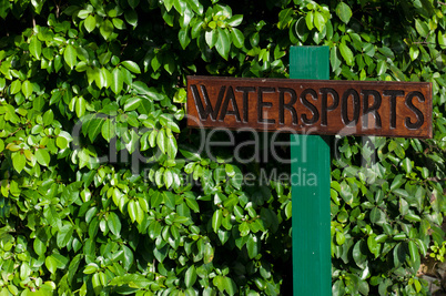 Watersports sign