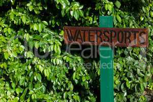 Watersports sign