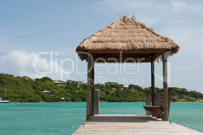 Hut on jetty