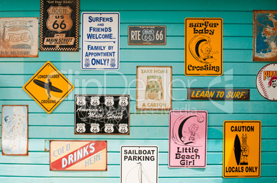Surf house signs