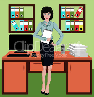 Businesswoman in office