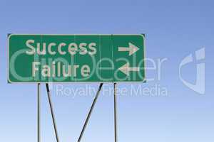 Success or Failure Road Sign