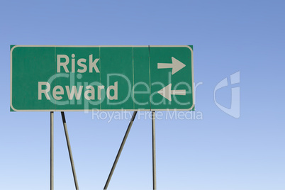Risk and Reward road sign