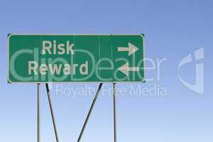 Risk and Reward road sign