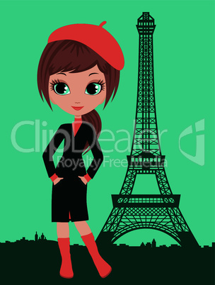Pretty girl in the Paris